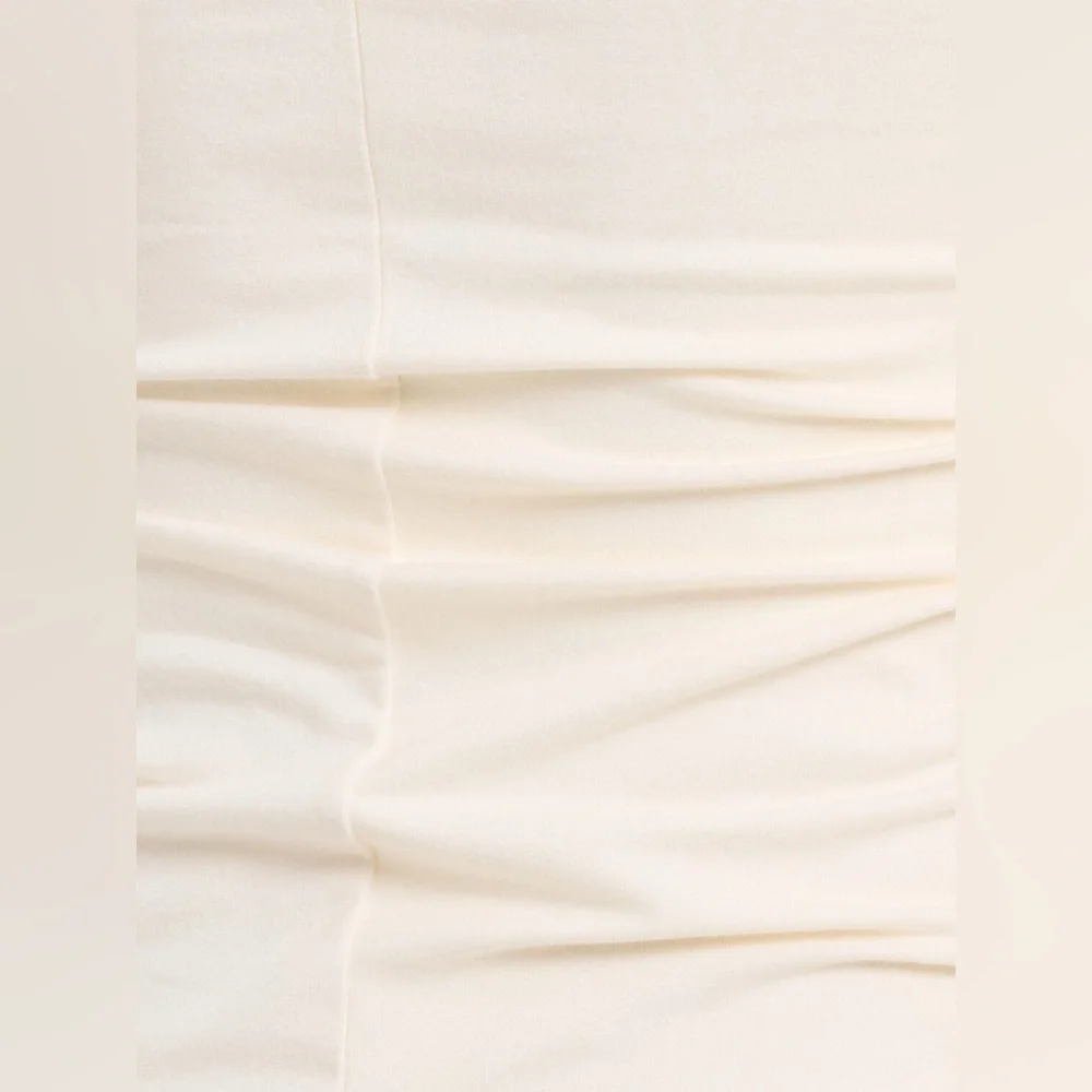 SKIMS NWT (G14) Cotton Jersey  Long-Sleeve Stretch Turtleneck | Marble | Size S